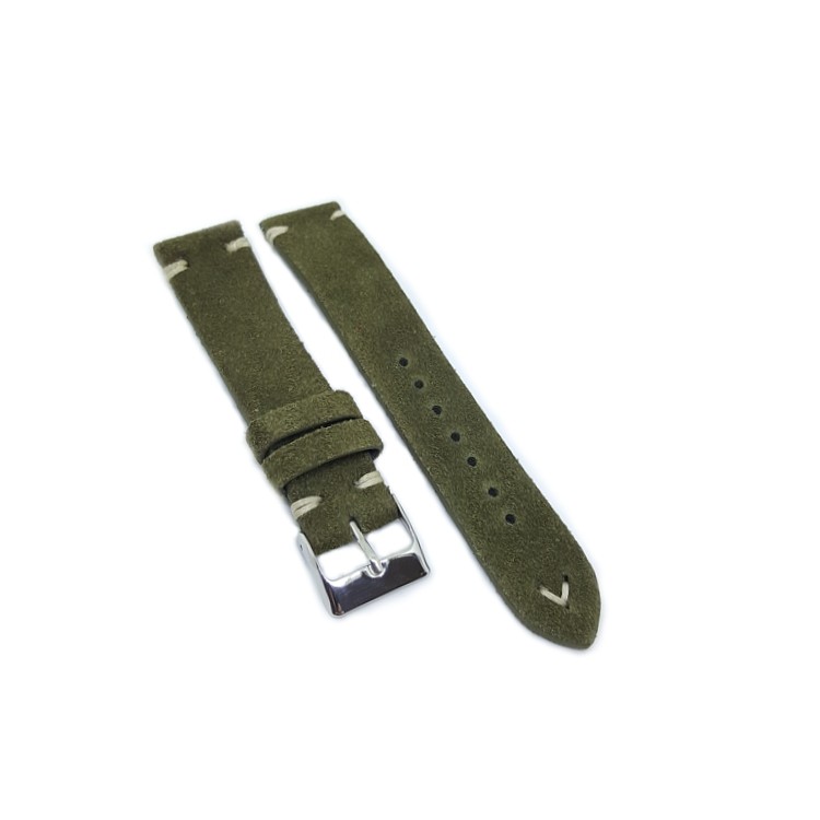 Urban Olive Green Suede Leather Watch Strap