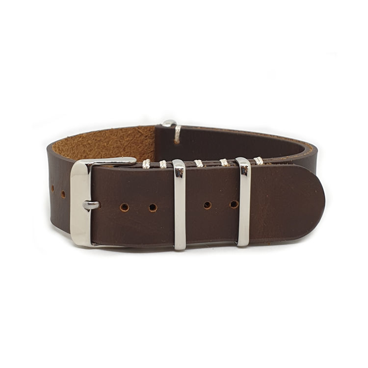 Urban Brown – Vintage Leather NATO Strap