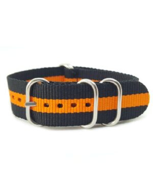 Black & Orange - Zulu Watch Strap