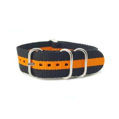 Black & Orange - Zulu Watch Strap