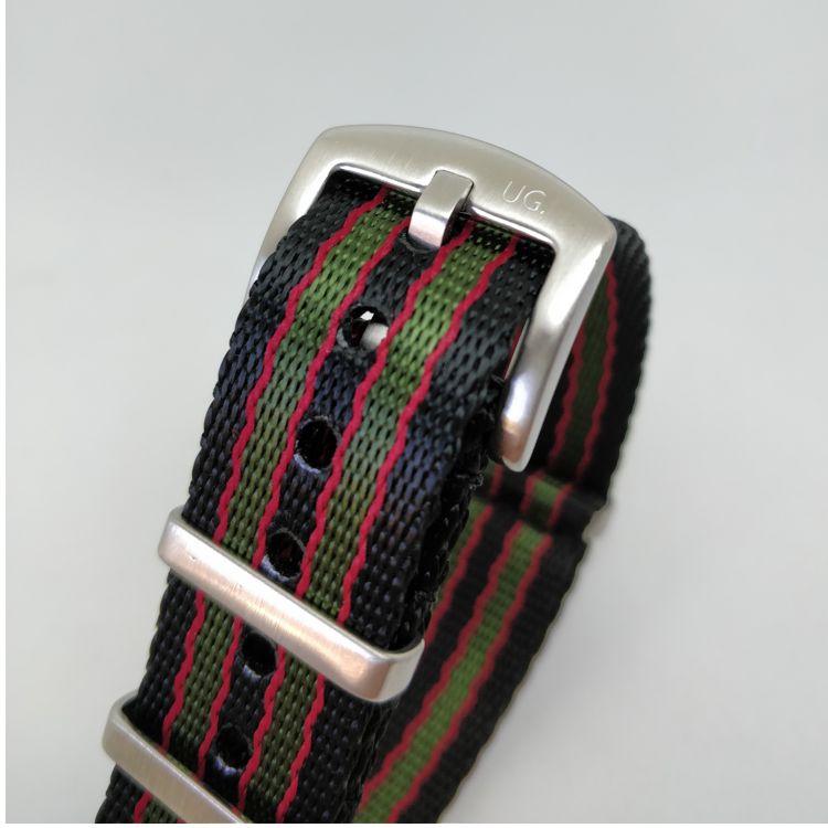 Premium Black Red Green NATO Watch Strap