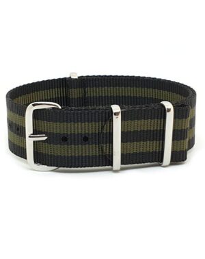 Striped Black & Green - NATO Watch Strap