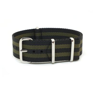 Striped Black & Green - NATO Watch Strap