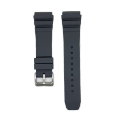 Charcoal SEIKO Diver 22mm Silicone Watch Strap