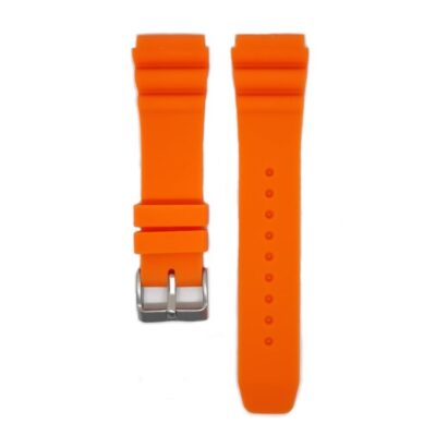 Orange SEIKO Diver 22mm Silicone Watch Strap