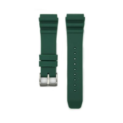 Green SEIKO Diver 22mm Silicone Watch Strap