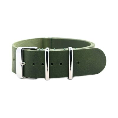 Distressed Forest Green - Vintage Leather NATO Strap