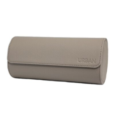 Urban Taupe Grey Full Grain Leather Luxury Watch Roll