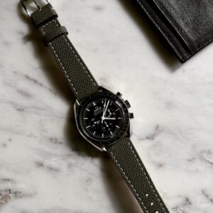 Urban Charcoal Grey Pebble Leather Watch Strap Omega Speedmaster Speedy