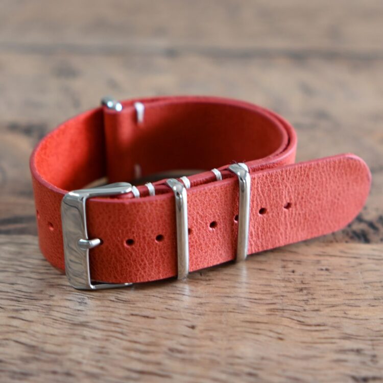 Urban Rusty Red Vintage Leather NATO Strap