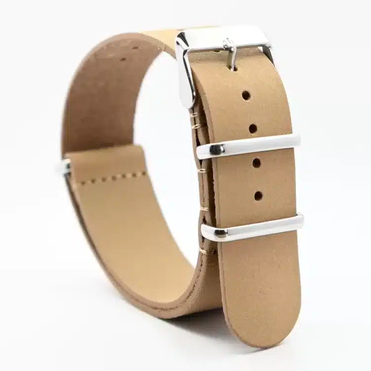 Taupe Vintage Leather Nato Strap 2